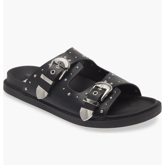 NIB Steve Madden Connely Buckle Slide Sandal Sz 8.5 - Picture 1 of 4
